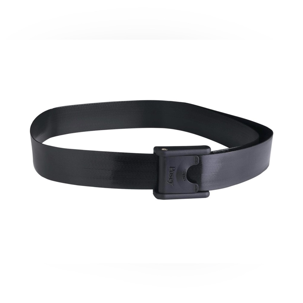Posey EZ Clean Nylon Gait Belt with Buckle, Black – 60 Inch Length